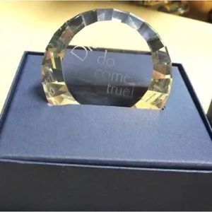Swarovski Crystal "Dreams Do Come True" Disney 2001 paperweight.